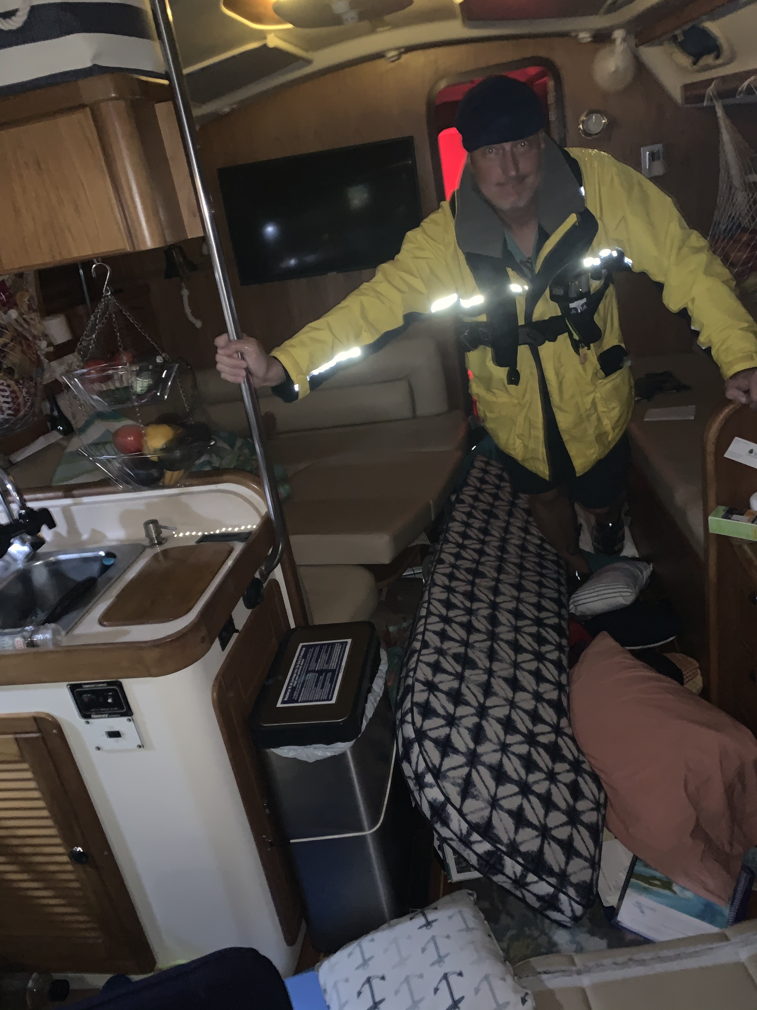 Everything ended up on the floor after being tossed about for 12 hours.